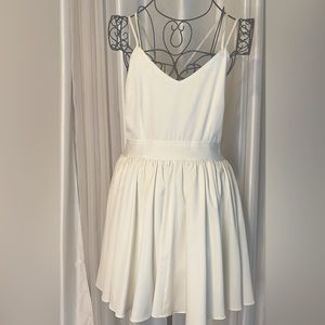 White Aline dress, spaghetti straps, babydoll style dress, white dress